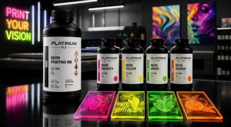 Неоновые УФ-чернила Platinum Neon Printing Inks